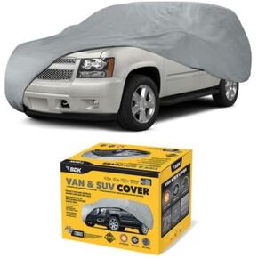 BDK SUV Car Cover for Automobiles, Heavy Duty All Weather Car Cover for SUVs, Outdoor Car Cover Waterproof All Weather SUV, Full Exterior Cover Rain Snow Dust UV Protection Storage - 210L x 77W x 60H
