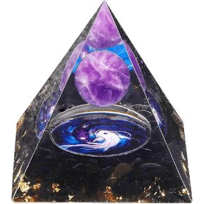 زهرة الحياة orgonite أموال شفاء الأهرامات الكريستالية للطاقة الإيجابية روز الكوارتز والأزرق التي تعزز الثروة والازدهار وتجذب النجاح (تاي تشي)