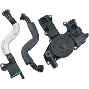 PCV Valve Engine Crankcase Vent Oil Separator Breather Hose Replaces 06H103495AB Compatible with Audi A3 A4 A5 2008-2015 Compatible with Volkswagen Beetle CC Eos Jetta 2008-2015 06H103495 06H103495A