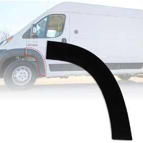 Rear Molding Wheel Trim Fender Flare for Ram Promaster 1500 2500 3500 2019-2022 Wheel Panel Molding Accessories, Left Driver Side, Black, 1PC
