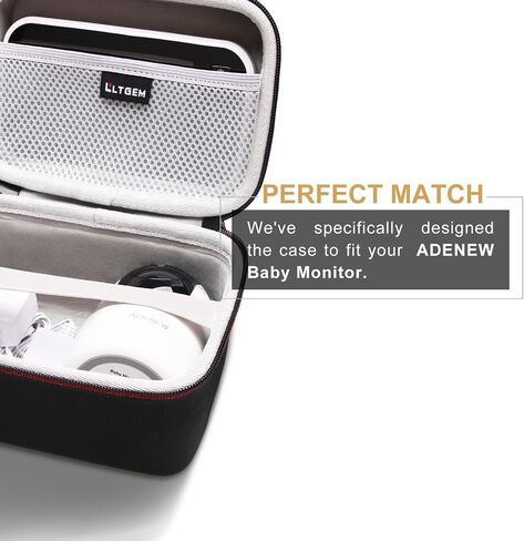 L LTGEM Baby Monitor Travel Hard Case for Infant Optics DXR-8 PRO/HelloBaby/VTech/ANMEATE/eufy Security Baby Monitor - Travel Protective Carrying Storage Bag in Saudi Arabia