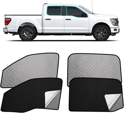 XCBYT Car Window Shades - 4 Pack for 2015-2020 f 150 Sun Shade Side Window Sun Shade Car Window Shade for Baby with Breathable Mesh Insulate Heat and UV for Sleep Camping Breastfeeding in Kuwait