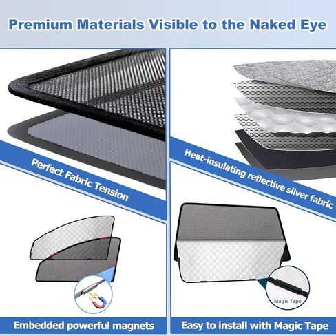 XCBYT Car Window Shades - 4 Pack for 2015-2020 f 150 Sun Shade Side Window Sun Shade Car Window Shade for Baby with Breathable Mesh Insulate Heat and UV for Sleep Camping Breastfeeding in Kuwait