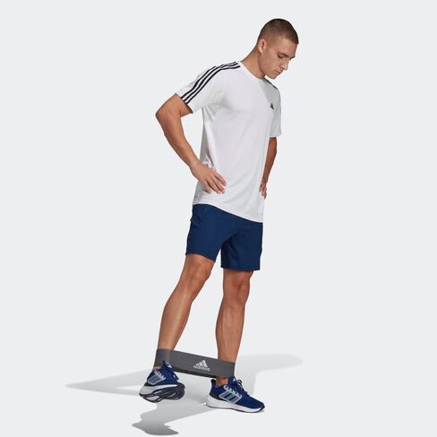 شورت تدريب رجالي من adidas بشعار Essentials، أزرق داكن/أبيض، 4X-Large in Saudi Arabia
