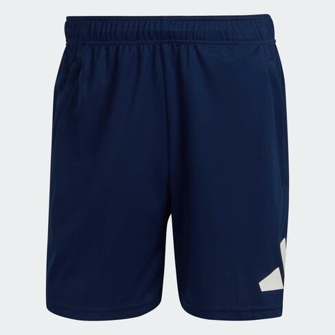 شورت تدريب رجالي من adidas بشعار Essentials، أزرق داكن/أبيض، 4X-Large in Saudi Arabia