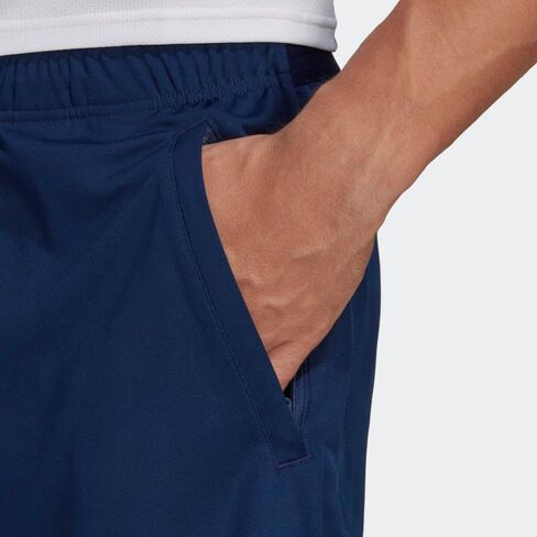 شورت تدريب رجالي من adidas بشعار Essentials، أزرق داكن/أبيض، 4X-Large in Saudi Arabia