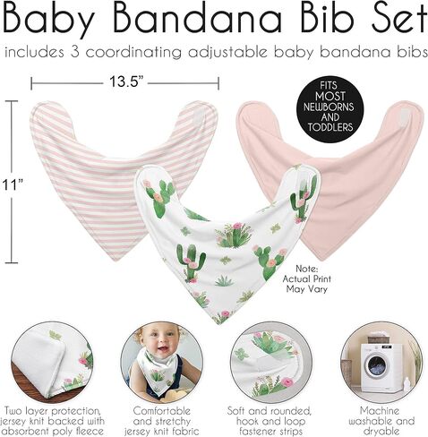 Sweet Jojo Designs Baseball Sports Boy Baby Bandana Bibs for Newborn Infant Feeding Drool - Red and White Americana - 3 Pack Set of Absorbent Fabric Bibdanas in Saudi Arabia