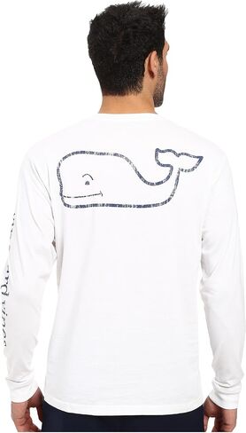vineyard vines Men's Long Sleeve Vintage Whale Pocket T-Shirt, Blue Blazer, XX-Large in Kuwait