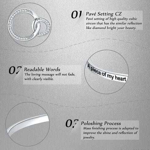 Aihitero Memorial Jewelry Sympathy Gift, Engraved ‘A Piece of My Heart Lives In Heaven’ Bangle Bracelet Rose Gold Bereavement Remembrance Loss in Memory of Mom Dad Son Daughter Grandma Grandpa Baby in Saudi Arabia