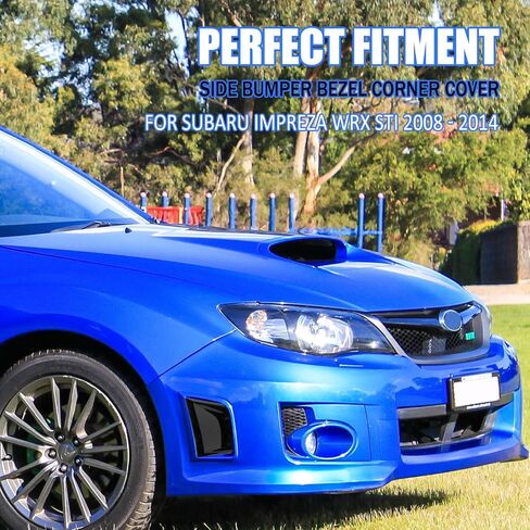 2Pcs Front Bumper Side Bezel Cover for Subaru Impreza WRX STi 2014 2013 2012 2011 2010 2009 2008 Carbon Fiber Printing Bumper Side Air Vents Cover in Kuwait