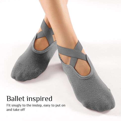 2 أزواج الجوارب الجوارب للنساء ، قبضة غير قابلة للانزلاق والأشرطة الجوارب الرياضية لبراري تجريب حافي القدمين in Kuwait