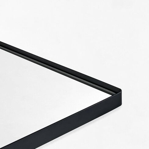 TEHOME 48'' W x 72'' H Oversized Wide Arched Full Length Mirror Black Large Metal Floor Mirror Full Body Tall Mirror for Bedroom, Living Room in Saudi Arabia