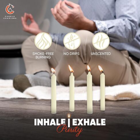 100 شمعة صغيرة بيضاء صغيرة بطول 4 انش وعرض 7/16 انش للكريسماس، خدمة ضوء الشموع، التعاويذ، اعياد الميلاد، العطلات، تجمعات الحفلات، وقت احتراق 1.5 ساعة - بالجملة in Saudi Arabia
