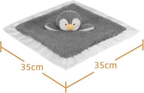 Apricot Lamb Stuffed Animals Soft Security Blanket Gray Penguin Infant Nursery Character Blanket Luxury Snuggler Plush(Gray Penguin, 14 Inches) in Saudi Arabia