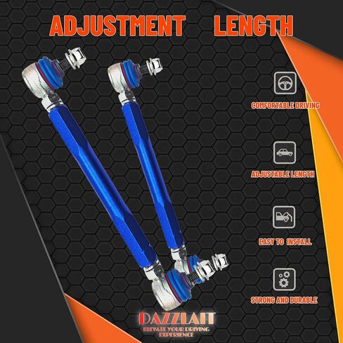 250mm-300mm Universal Adjustable Sway Bar End Links | M10 Stud with 12 mm Spacer Washer | Adjustable Sway Bar Links in Kuwait