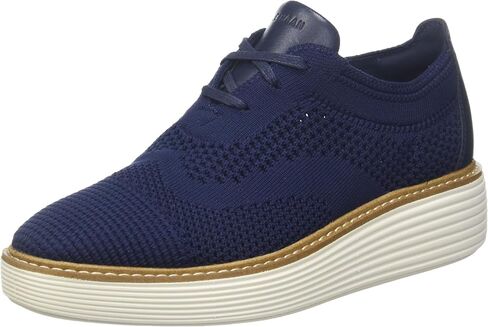 Cole Haan Original Grand Platform Stitchlite Oxford Black Knit/Ivory 7 B (M) in Saudi Arabia