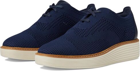 Cole Haan Original Grand Platform Stitchlite Oxford Black Knit/Ivory 7 B (M) in Saudi Arabia
