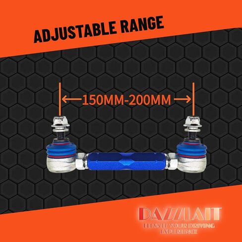 250mm-300mm Universal Adjustable Sway Bar End Links | M10 Stud with 12 mm Spacer Washer | Adjustable Sway Bar Links in Kuwait