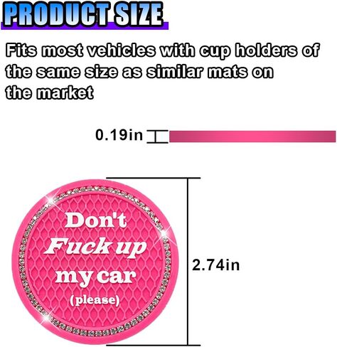 4pcs بلينج سيارات كوب الوقايات ، 2.74 بوصة من الكريستال راينستون شرب كوب كوب كوب ، مكافحة الانزلاق ومكافحة كأس السيارة ، ملحقات داخلية للمركبة العالمية للنساء الفتيات (روز ريد) in Kuwait