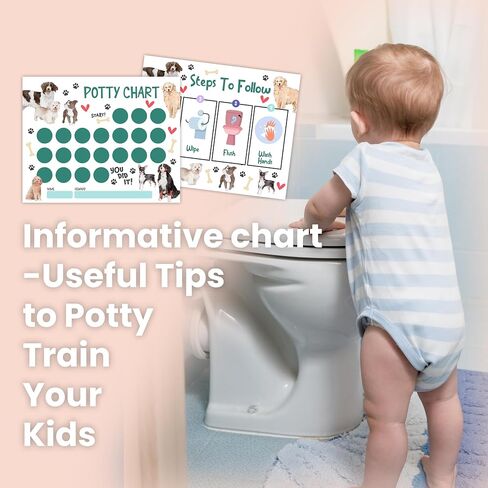 Construction Potty Training Sticker Chart, 10 Potty Charts with 216 Round Stickers & 1 Instruction Sheet, Potty Reward Sticker Chart for Toddlers Boys - A09 in Kuwait
