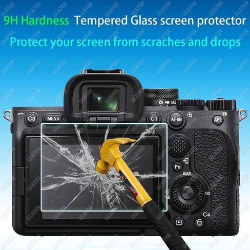 Screen Protector for Sony A7S III A1 Alpha 1 7S III A7S3 A7SIII & Hot Shoe Cover [3+2Pack],ULBTER 0.3mm 9H Hardness Tempered Glass Cover Anti-Scrach Anti-Fingerprint Anti-Bubble in Saudi Arabia
