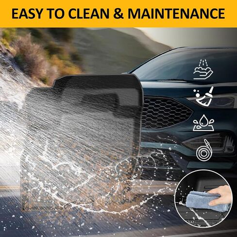 Falafa Floor Mats for Ford Bronco Sport 2021 2022 2023 2024 2025, TPE All Weather Floor Liners, Heavy Duty Anti Skid Car Mats Include 1st & 2nd Row, Black (ONLY for Bronco Sport) in Saudi Arabia