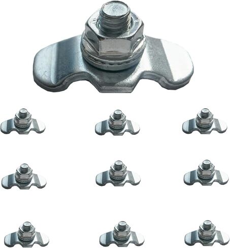 L Track Threaded Stud Fittings L-Track Threaded Double Stud Lug Fitting Tie Down, Used with L Track Rails for Truck Bed or Trailer Cargo Control, Pack of 10 (G-M8-60mm) in Kuwait