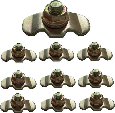 L Track Threaded Stud Fittings L-Track Threaded Double Stud Lug Fitting Tie Down, Used with L Track Rails for Truck Bed or Trailer Cargo Control, Pack of 10 (G-M8-60mm) in Kuwait