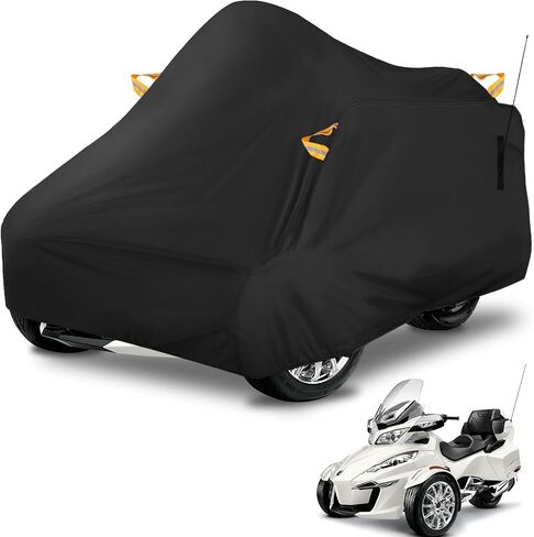 Premium Can-Am RT 2010-2019 غطاء مقاوم للمياه المقاومة للقطن الداخلي للقطن الشاق الأمامي غير المقاوم للأشعة فوق البنفسجية الغطاء الكامل مع شريط عاكس (XXL) in Kuwait