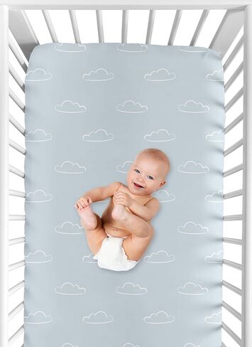 Sweet Jojo Designs Construction Truck Boy Fitted Crib Sheet Baby or Toddler Bed Nursery - Grey Yellow Black Blue and Green Transportation in Saudi Arabia