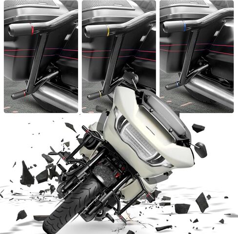Rear Saddlebag Guard Support Kit Crash Bar Support Kit Compatible for Harley Davidson Touring Street Glide Road Glide Road King Electra Glide Ultra Limited CVO 2009-2025 in Saudi Arabia