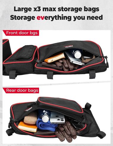 KEMIMOTO X3 Door Bags, Front and Rear Door Bags Compatible with 2017-2024 Can Am Maverick X3 Max X DS RS MR Turbo RR, Pack of 4 in Saudi Arabia