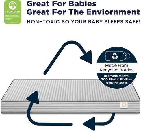 Gap babyGap TrueSleep Crib and Toddler Mattress - Waterproof - GREENGUARD Gold Certified – Temperature Regulating – Moisture Wicking in Saudi Arabia
