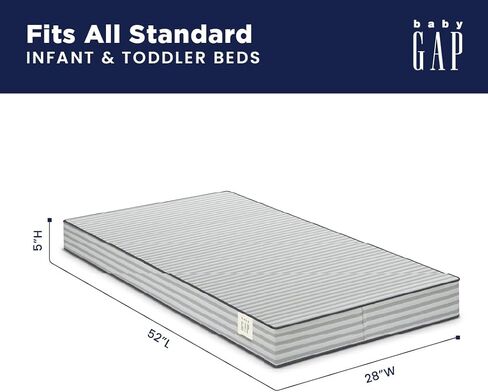 Gap babyGap TrueSleep Crib and Toddler Mattress - Waterproof - GREENGUARD Gold Certified – Temperature Regulating – Moisture Wicking in Saudi Arabia