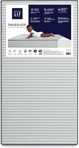 Gap babyGap TrueSleep Crib and Toddler Mattress - Waterproof - GREENGUARD Gold Certified – Temperature Regulating – Moisture Wicking in Saudi Arabia
