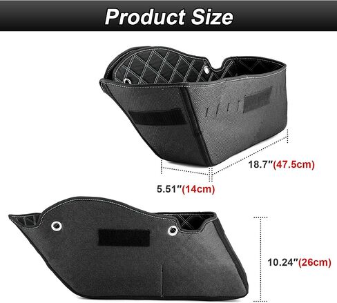 WeiSen Saddlebag Liners Non-Stretched Saddlebag Organizer Inserts Compatible with Harley Touring Road King Road Glide Street Glide Electra Glide 2014-2023 Factory Saddlebag, Red Square in Saudi Arabia