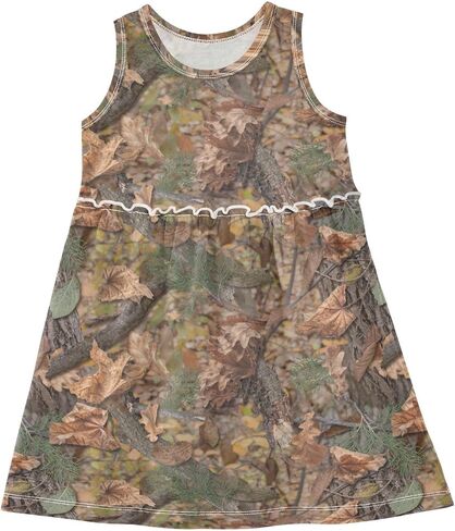 فستان Ollabaky الفتيات بلا أكمام عارضة دبابة تلعب لباس الصيف صيف Sundress للطفل الصغير الفتاة 2-8T in Kuwait