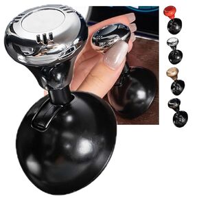 Metal One Button Start Joystick Ball Bar Car Push to Start Lever Engine Shift Knob Starter Rocker Cover (Sliver)