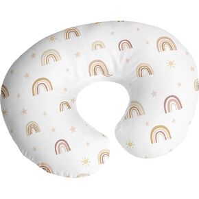Sweet Jojo Designs Star and Moon Nursing Pillow Cover Breastfeeding Pillowcase for Newborn Infant Bottle or Breast Feeding (Pillow NOT Included) - Blush Pink Gold and Grey Celestial Sky Stars in Kuwait