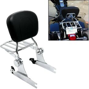 دراجة نارية مقعد خلفي مسند Sissy Bar Back Rest متوافق مع Harley Davidson Heritage Softail Flstc/Springer Flsts/fatboy efi flstf custom