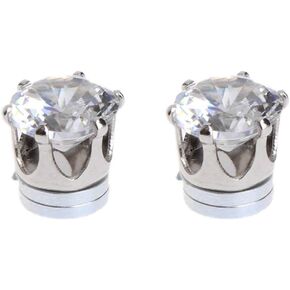 Potelin 1 Pairs Magnetic Without Piercing Ear Studs Earrings Jewelry Zircon For Men Women Comfortable and Environmentally