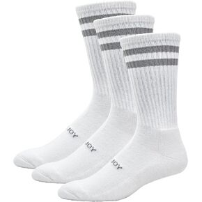 FootJoy Men's ComfortSof Crew 3-Pack Socks, White, Fits Shoe Size 7-12