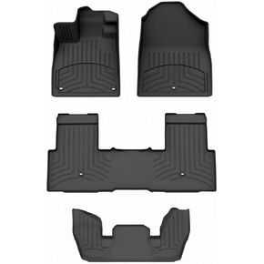 Weathertech Floorliner HP Custom Fit Floor Floor for Honda Pilot-مجموعة كاملة (441796-1-2-4416693IM) ، أسود