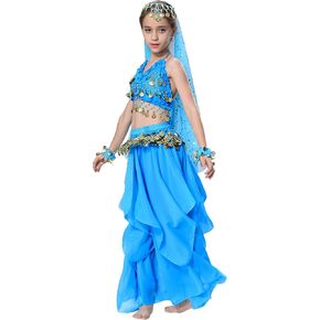 Breevo Girl's Dance Costumes Party Dress Halloween Costumes Pink 4T-16