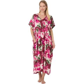 Tommy Bahama Women's Short Sleeve Satin Caftan