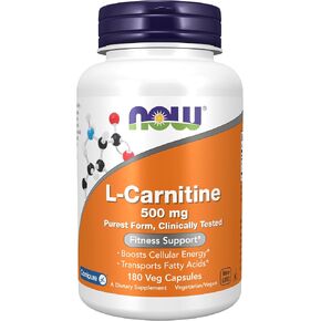 Now Foods, L-Carnitine 500 mg, 60 Veg Capsules, Pack of 1 in Saudi Arabia