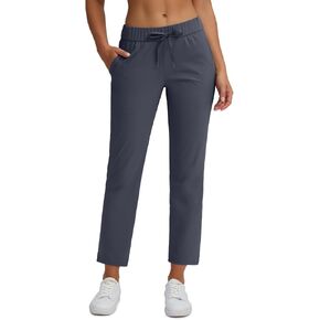 Women's Golf Pants with Deep Pockets Stretch 7/8 High Waisted Travel Pants Ankle Pants Casual