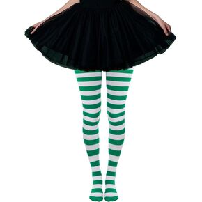 baotongle 2 Pairs Women's Nylon Striped Tights Striped Tights for Women Women's Striped Tights Stocking Hosiery