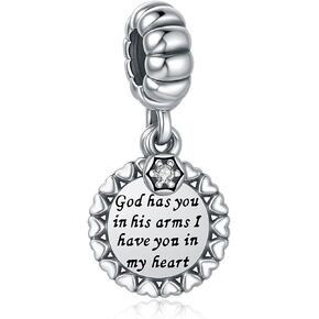 925 Sterling Silver Charms Fit Pandora Charms Bracelet Fit زوجة عيد ميلاد الأم عيد ميلاد هدية عيد الميلاد