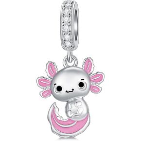 Axolotl Charm 925 Sterling Silver Axolotl Bead Charms for Bracelets/Necklace Jewelry Gift for Women